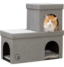 Jeskyně KIMY skládací, 2 patra, 76 x 72 x 37 cm, světle šedá 1 ks