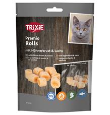 PREMIO Rolls, válečky s kuřecím a lososem,  obsah masa 72 %, 50g