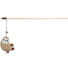 Hrací prut s lenochodem, catnip, plyš/dřevo 1ks/38cm