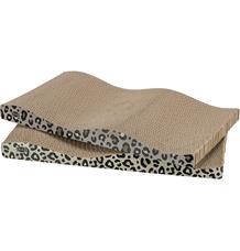 Škrabací karton LEO, vlnovka s catnipem, 44 x 6 x 25 cm, 2 ks, leopardí 2ks