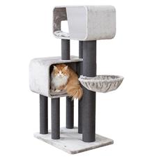 Škrabadlo RAFAEL XXL, 2 x jeskyně, hamaka, 156 cm, šedá 1 ks