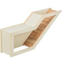 Pozorovací box s tunelem, 36 x 17 cm, přírodní dřevo