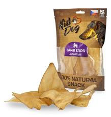 KIDDOG 100% Natural Snack, jehněčí ucho - malé 5 - 6 ks 50g