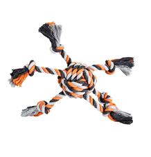 Míč OCTOPUS HipHop bavlněný 6 ramen, šedá, tm.šedá, oranžová