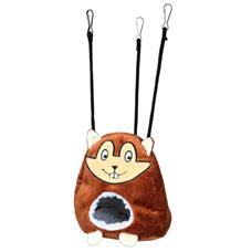 Plyšová závěsná jeskyň tvar křeček pro myši a křečky 11x14cm