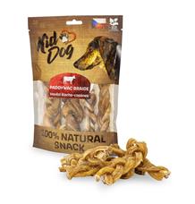 KIDDOG 100% Natural Snack hovězí šlacha copánek 12 cm 200g