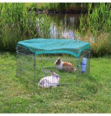 Pozinkovaná venkovní ohrádka s ochrannou sítí 6 dílů 63x58cm Pozinkovaná venkovní ohrádka s ochrannou sítí 6 dílů 63x58cm