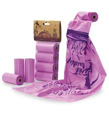 PetBuddy sáčky na exkrementy LEVANDULE 4 role/ á 20 sáčků s potiskem a vůní 4 role/ á 20 sáčků s potiskem a vůní