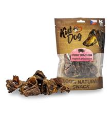 KIDDOG 100% Natural Snack, vepřová krájená průdušnice 4 - 5 cm / 200 g