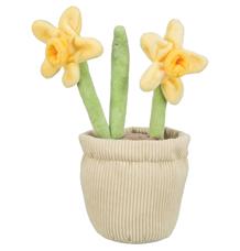 Narcisy v květináči, plyšová hračka pro psy, 25 cm - LIMITOVANÁ NABÍDKA 1 ks