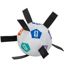 FIFA 2026 měkký aportovací míč s úchyty, 12 cm, bílá/barevná/černá - LIMITOVANÁ NABÍDKA 1ks