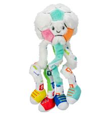 FIFA 2026 fotbalový míč s nožičkami, 32 cm, chlupatý plyš, bílá/barevná - LIMITOVANÁ NABÍDKA 1ks