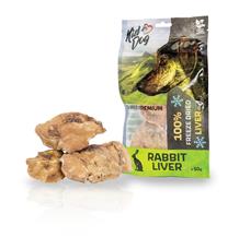 KIDDOG SUPER PREMIUM 100% králičí játra v celku sušená mrazem 50g