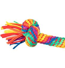 Hrací činka / přetahovadlo 30 cm, 2 uzly, multikolor - LIMITOVANÁ NABÍDKA