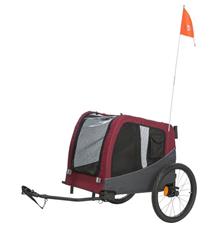 Vozík za kolo, šedá/červená L: 75 × 86 × 80/145 cm, do 30 kg