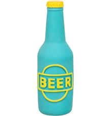 Beer bottle - pivní lahev, latexová hračka se zvukem 12,5 cm, modrá 1 ks
