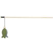 Hrací prut s rybkou, 48 cm, s catnipem,  dřevo/filc 1 ks