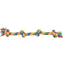 Hrací činka / přetahovadlo 61 cm, 4 uzly, multikolor - LIMITOVANÁ NABÍDKA 61cm/4 uzly