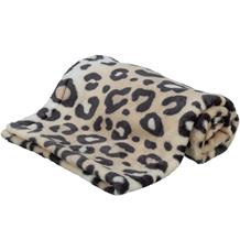 Plyšová deka LEO, vhodná pro alergiky, krémový leopard 100x70cm