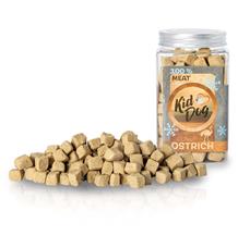 KIDDOG Super Premium 100% freeze dried OSTRICH CUBES - čisté pštrosí maso sušené mrazem 