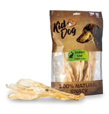 KIDDOG 100% Natural Snack, králičí uši bez srsti 200g (22ks)