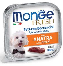 MONGE FRESH - paštika a kousky s kachnou pro psy