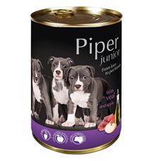 PIPER JUNIOR s telecím a jablky, konzerva pro štěňata 400 g PIPER JUNIOR s telecím a jablky, konzerva pro štěňata 400 g
