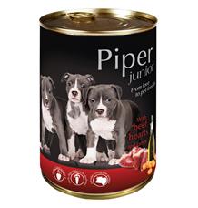 PIPER JUNIOR s hovězím srdcem a mrkví, konzerva pro štěňata