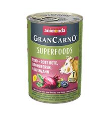 GRANCARNO Superfoods hovězí,čv.řepa,ostružiny,pampeliška pro psy
