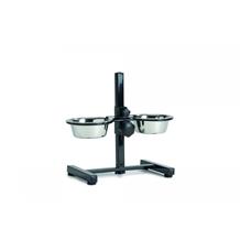 Beeztees Stojan na misky černý včetně nerezových misek 2x380ml Beeztees Stojan na misky černý včetně nerezových misek 2x380ml