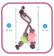 BecoBall lano EKO-růžová_L BecoBall lano EKO-růžová_L