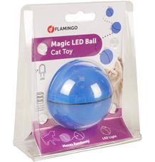 Flamingo Interaktivní hračka pro kočky míček s LED modrý průměr 6cm Flamingo Interaktivní hračka pro kočky míček s LED modrý průměr 6cm