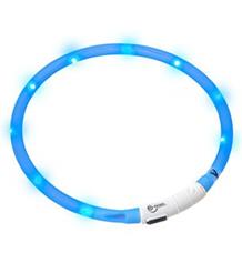 Karlie LED světelný obojek modrý obvod 20-75cm
