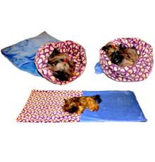 Marysa pelíšek 3v1 pro psy, srdíčka/modrý, velikost XL Marysa pelíšek 3v1 pro psy, srdíčka/modrý, velikost XL