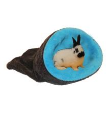 Marysa pelíšek 2v1 mini pro hlodavce/fretky, tmavě šedý/modrý Marysa pelíšek 2v1 mini pro hlodavce/fretky, tmavě šedý/modrý