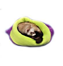 Marysa pelíšek 3v1 pro fretky, fialový/světle zelený Marysa pelíšek 3v1 pro fretky, fialový/světle zelený