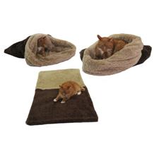 Marysa pelíšek 3v1 pro kočky, DE LUXE, tmavě hnědý/béžový, velikost XL Marysa pelíšek 3v1 pro kočky, DE LUXE, tmavě hnědý/béžový, velikost XL