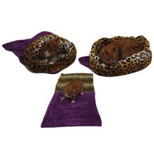 Marysa pelíšek 3v1 pro kočky, fialový/leopard, velikost XL