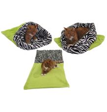 Marysa pelíšek 3v1 pro kočky, světle zelený/zebra, velikost XL Marysa pelíšek 3v1 pro kočky, světle zelený/zebra, velikost XL