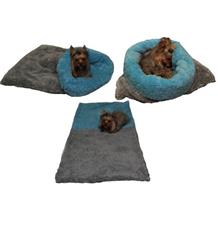 Marysa pelíšek 3v1 pro psy, DE LUXE, šedý/světle modrý, velikost XL Marysa pelíšek 3v1 pro psy, DE LUXE, šedý/světle modrý, velikost XL