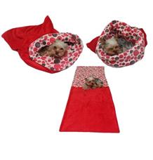 Marysa pelíšek 3v1 pro psy, červený/červená kolečka, velikost XL Marysa pelíšek 3v1 pro psy, červený/červená kolečka, velikost XL