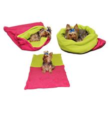 Marysa pelíšek 3v1 pro psy, tmavě růžový/světle zelená, velikost XL