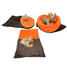 Marysa pelíšek 3v1 pro psy, tmavě šedý/oranžový, velikost XL Marysa pelíšek 3v1 pro psy, tmavě šedý/oranžový, velikost XL