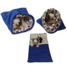 Marysa pelíšek 3v1 pro štěňátka/koťátka - modrý/hnědá kolečka Marysa pelíšek 3v1 pro štěňátka/koťátka - modrý/hnědá kolečka