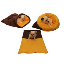 Marysa pelíšek 3v1 pro štěňátka/koťátka - tmavě hnědý/žlutý Marysa pelíšek 3v1 pro štěňátka/koťátka - tmavě hnědý/žlutý