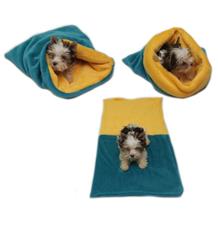 Marysa pelíšek 3v1 pro štěňátka/koťátka, tmavě zelený/žlutý Marysa pelíšek 3v1 pro štěňátka/koťátka, tmavě zelený/žlutý