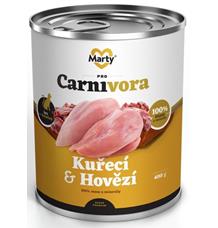 MARTY konz. pro kočky ProCarnivora-kuře+hovězí 400g