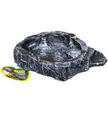 Miska terarijní terasovitá tm.šedá M Komodo  M - 21x18x5cm