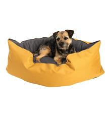 Pelech rohový Buffy okrová/šedá 80x80 Pelech rohový Buffy okrová/šedá 80x80