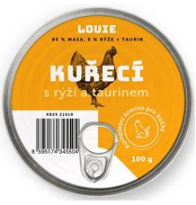 Louie konz. pro kočky kuřecí s rýží a taurin 200g Louie konz. pro kočky kuřecí s rýží a taurin 200g